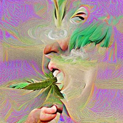 Close-Up of a Marijuana Leaf