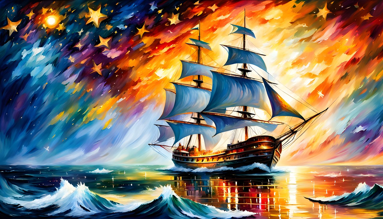 Leonid's Spanish Galleon Sails Across Starry Skies