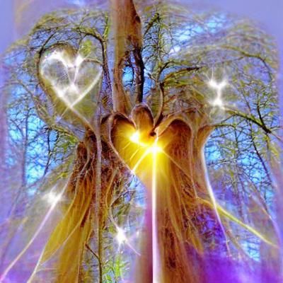 My intention is love beautiful beaming light magical long rooted trees
