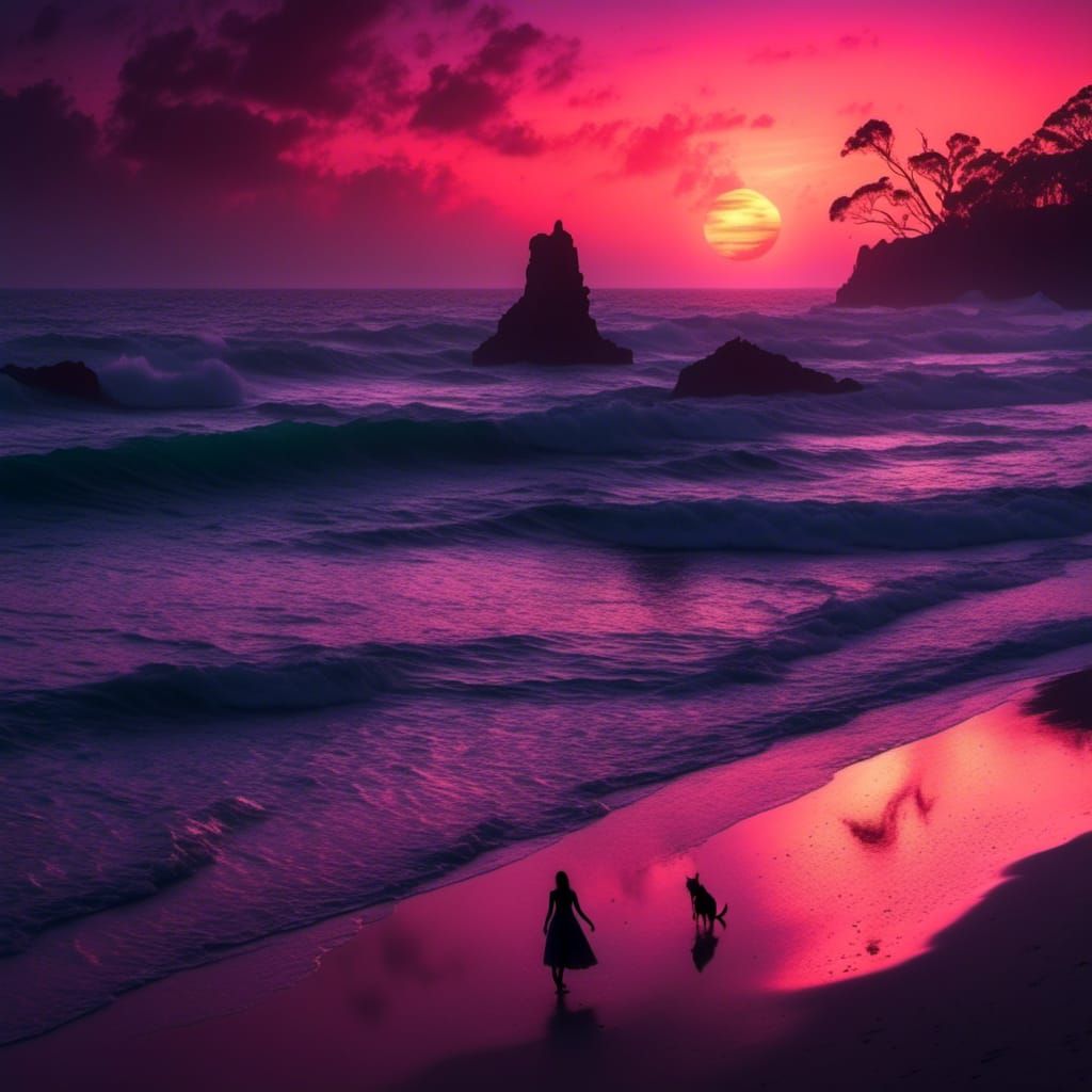 Sunset Silhouette at Rainbow Beach