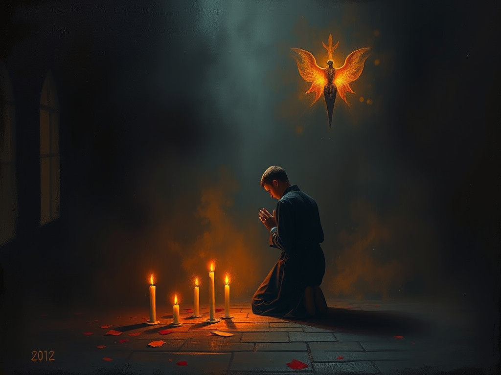 Contemplative Prayer by Candlelight: A Baroque-Inspired Imag...