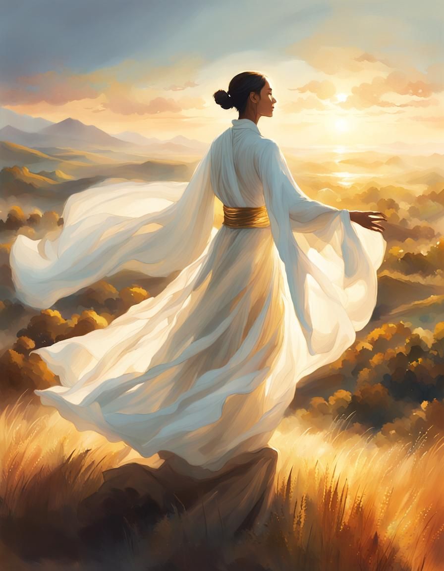 Ethereal Dancer in Sacred Dance: Mystical Realism