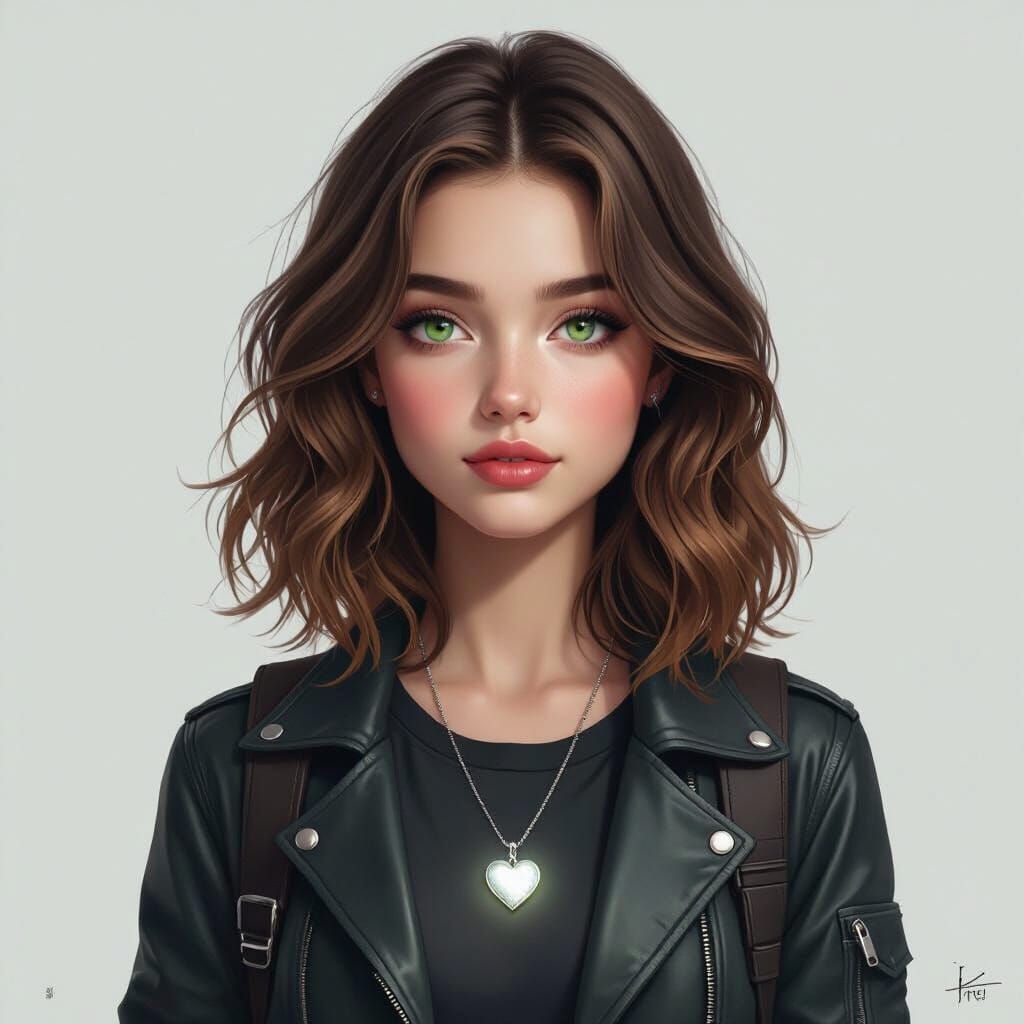 Hyperrealistic Portrait of a 16-Year-Old Girl