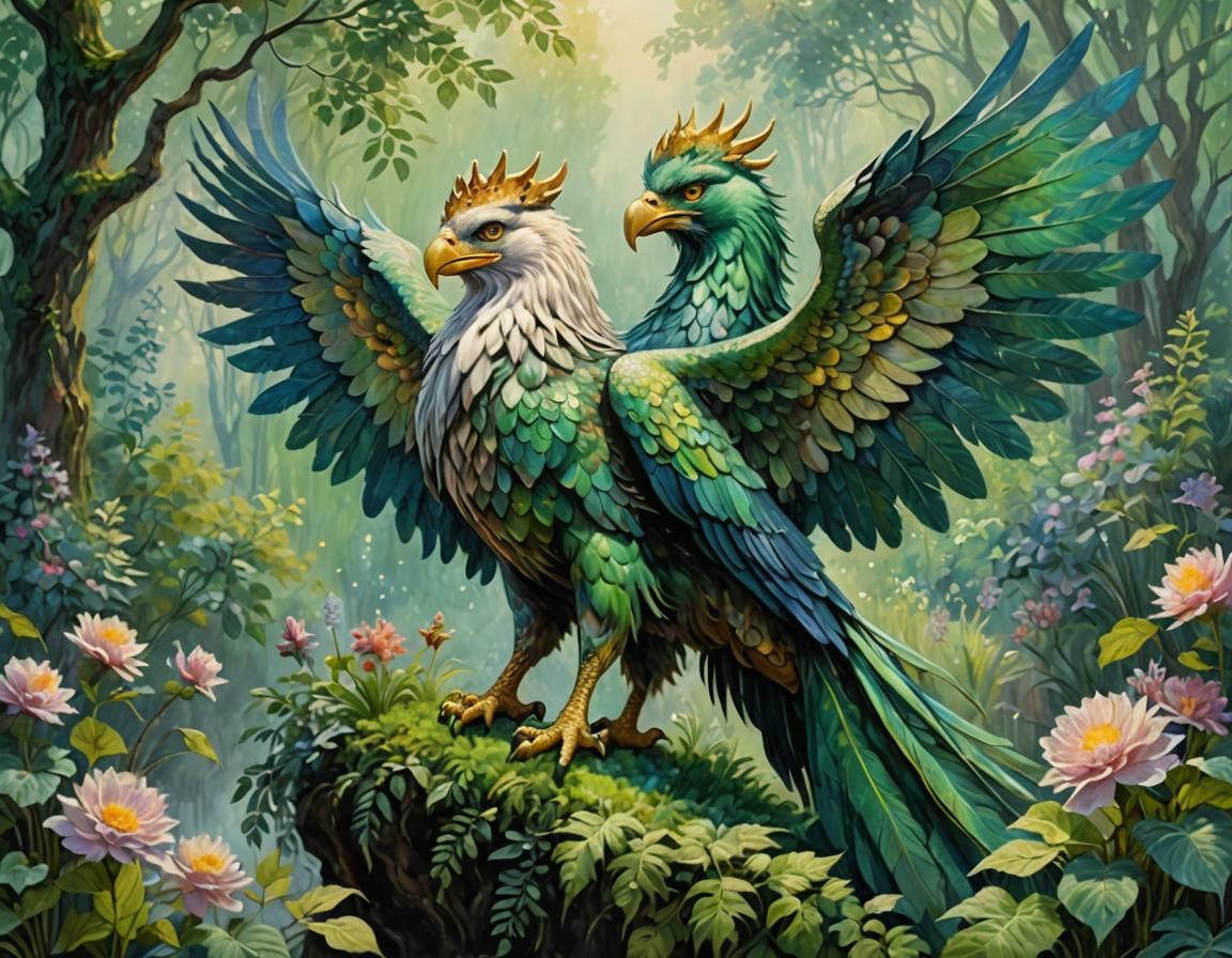 Griffin Queen in Impressionist Style