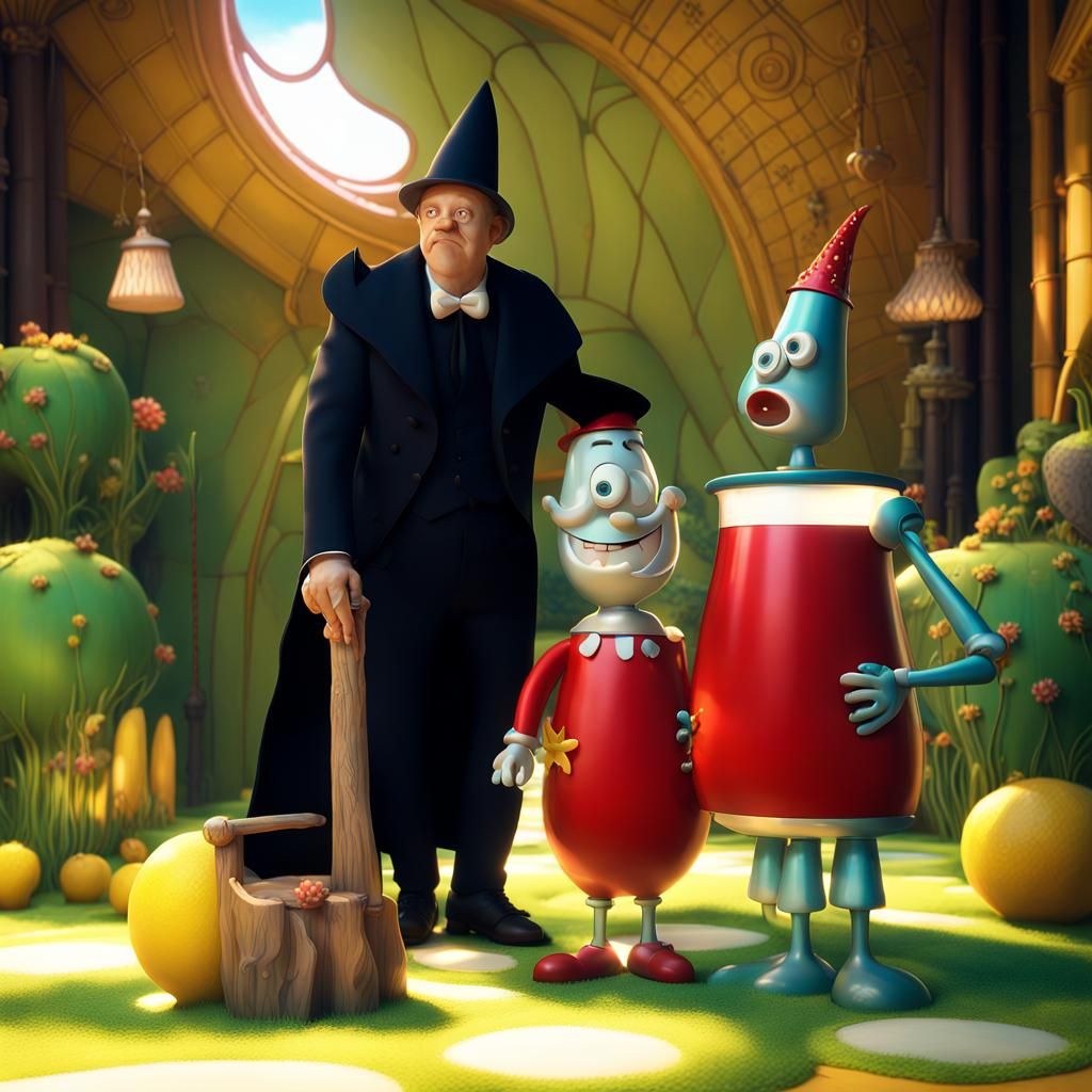 Whimsical Wizard of Oz Meets SpongeBob in Art Nouveau