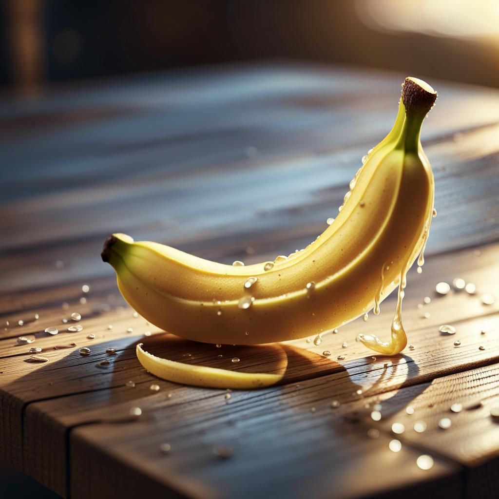 Hyper-Realistic Banana Peel Close-Up