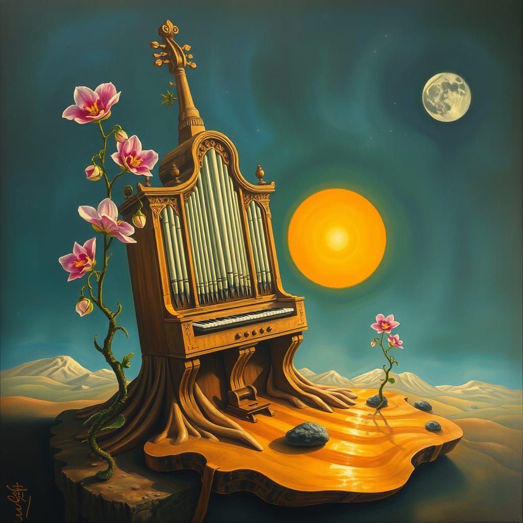 A Dreamlike Starship Revival in Surrealist Style