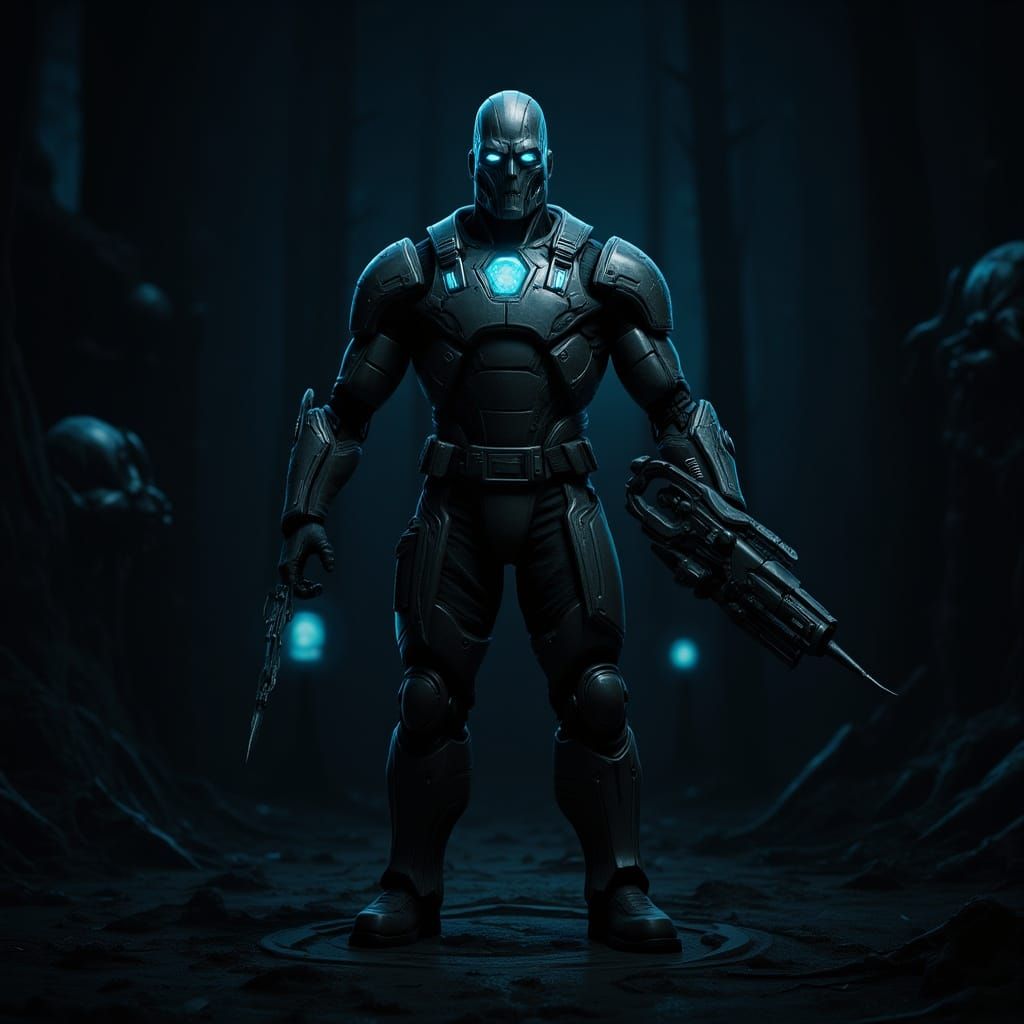 Futuristic Robot Dream in Dramatic Sci-Fi Style