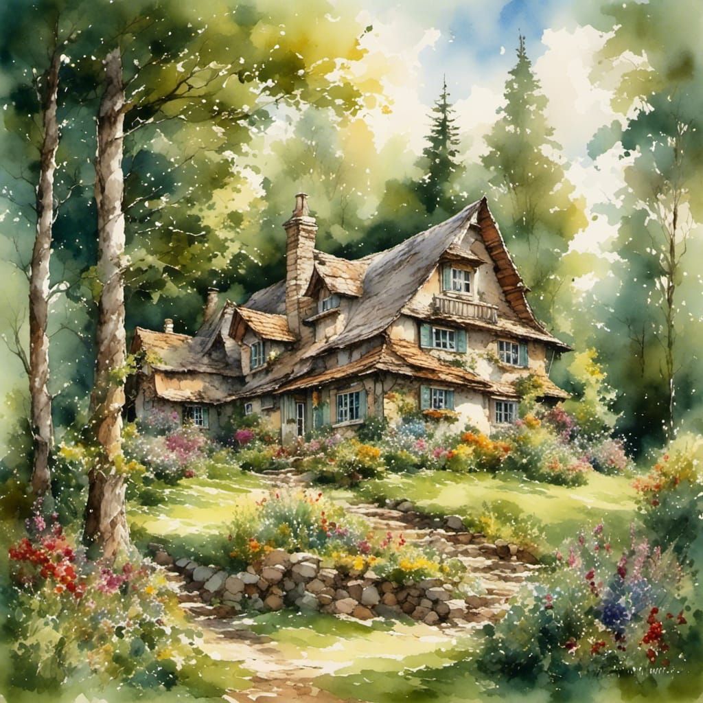 Charming Cottagecore Cottage in Forest