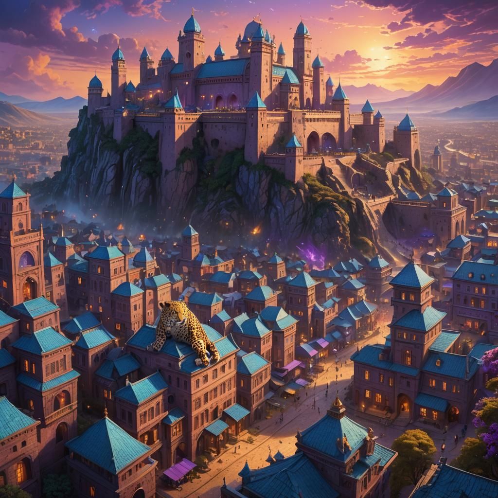 Blue City of Leopard Time: Fantasy Concept Art
