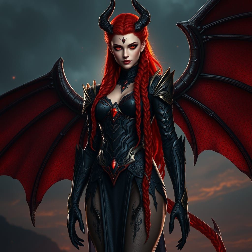Majestic Demoness Vaelithra, Dark Elegance and Lethality