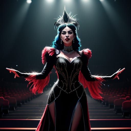 Showgirl Performance: Cinematic Film Still