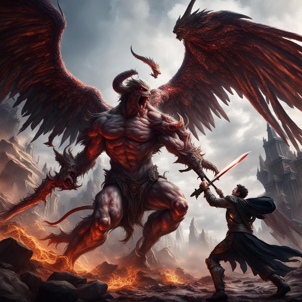 Michael the Archangel's Epic Battle: Fantasy Concept Art
