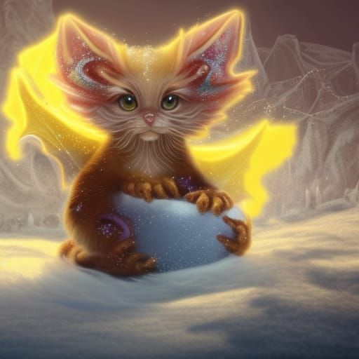 The dragonkitten of light