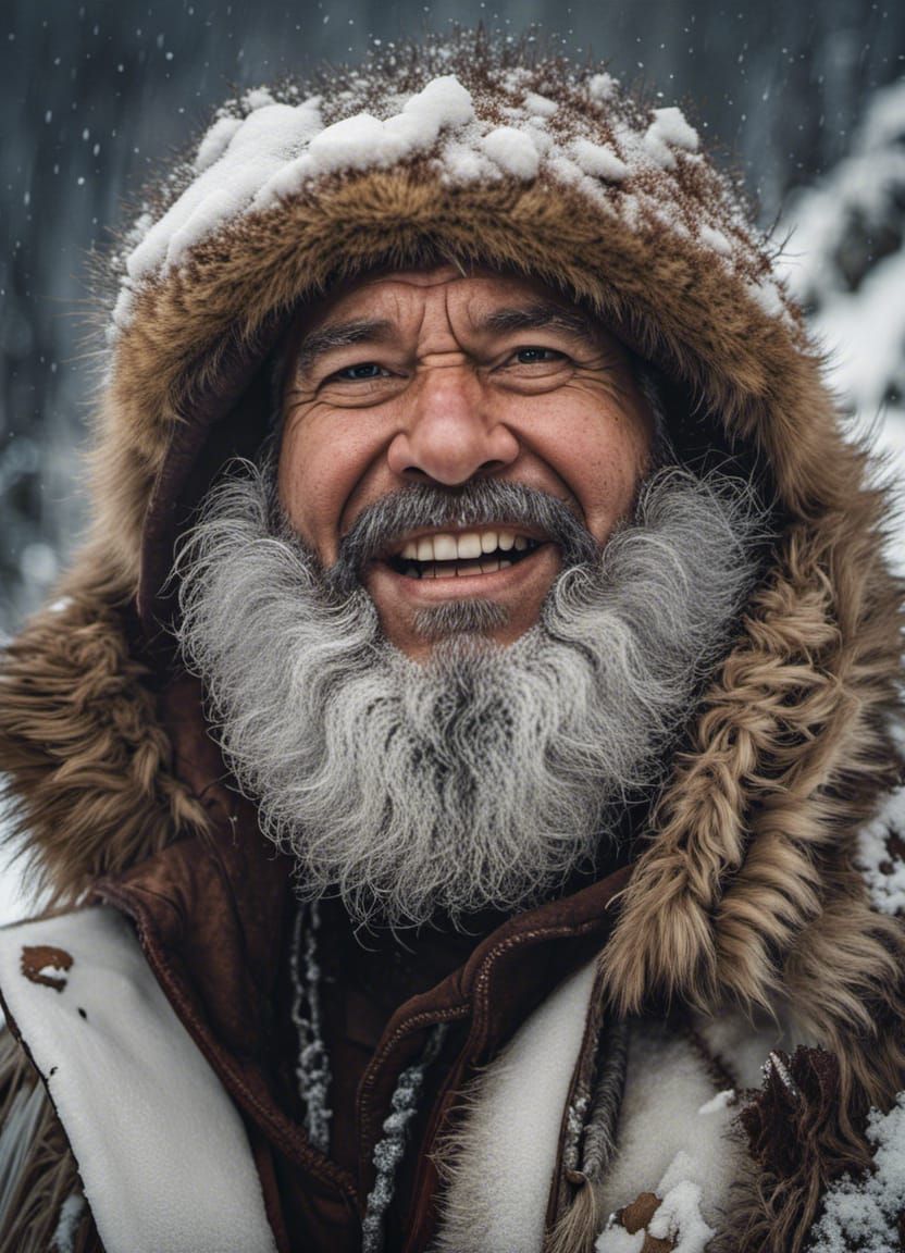 snowy portrait