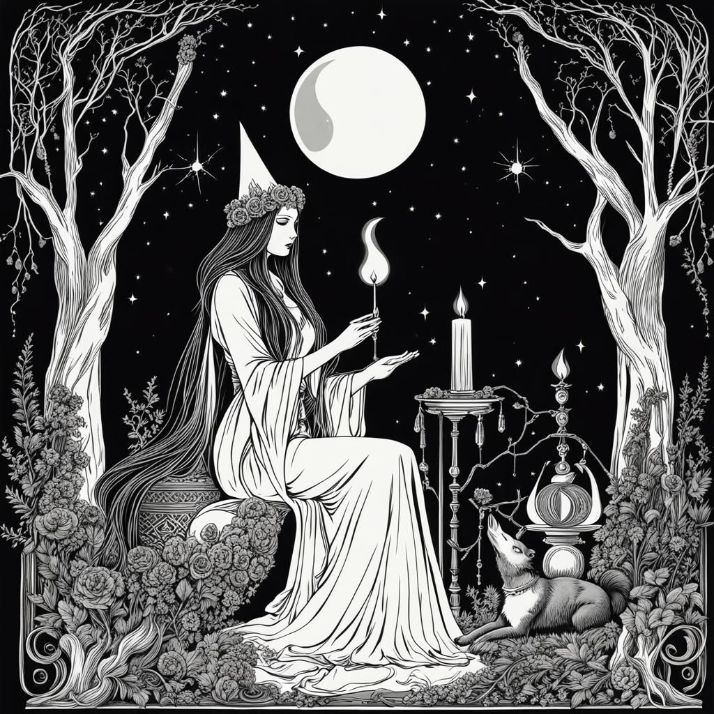 High Priestess Drawing Down the Moon Ritual
