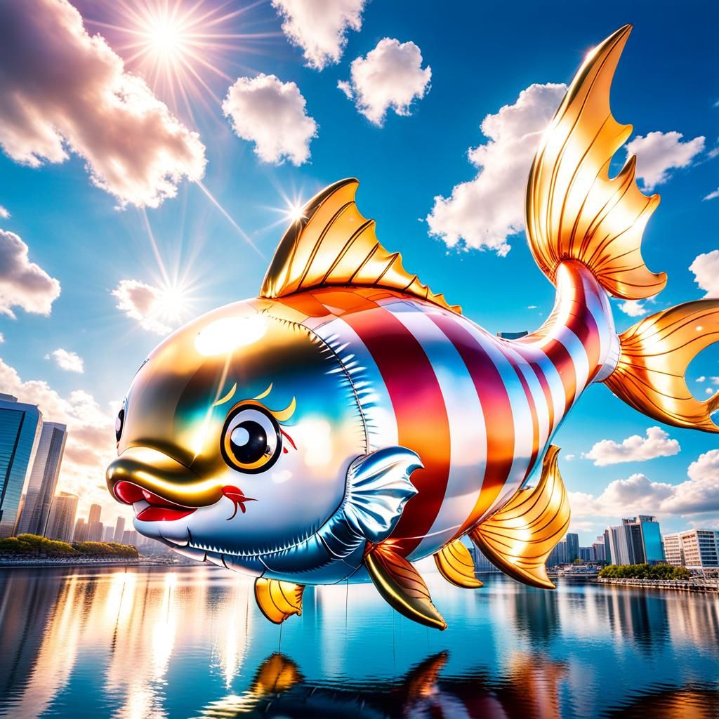 Goldfish helium balloon