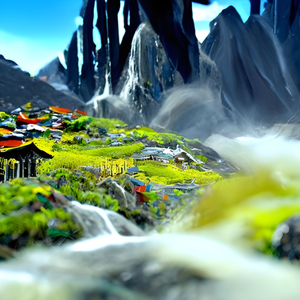 Tibetan Mountain Paradise in Vibrant Color