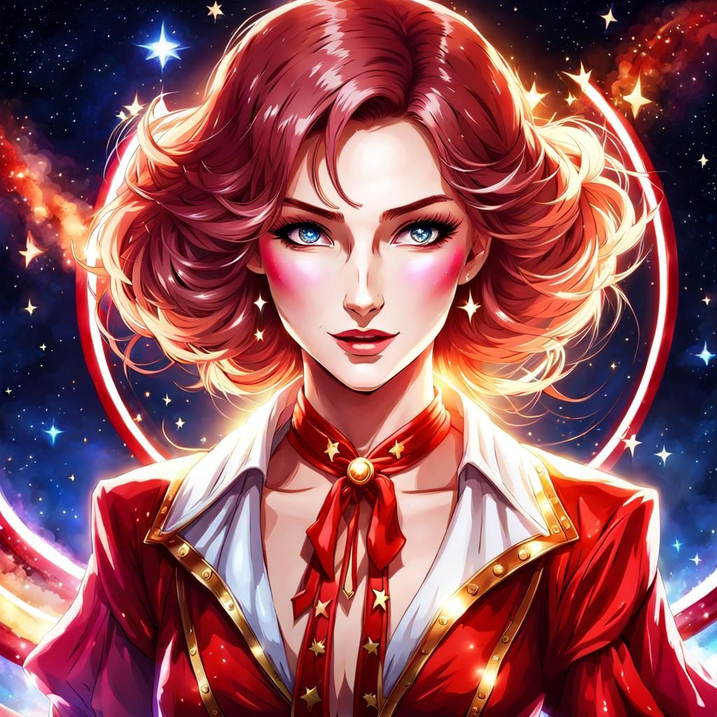Magical Circus Ringmaster Portrait in Splash Art Style