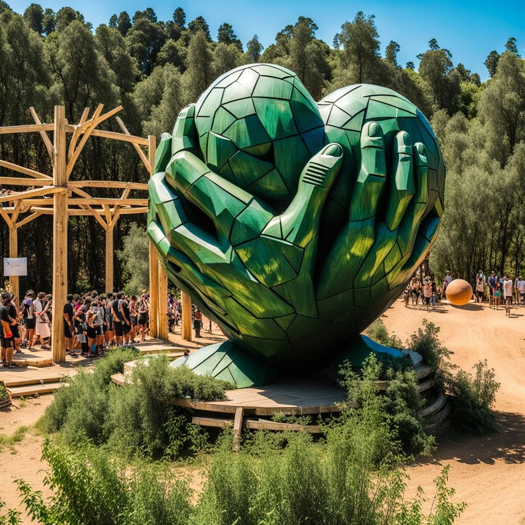 Boom Festival Statue Melts to Gold