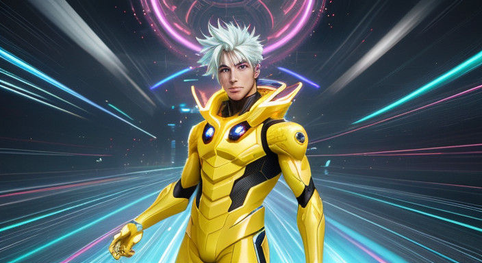 Future Hero in Neon City