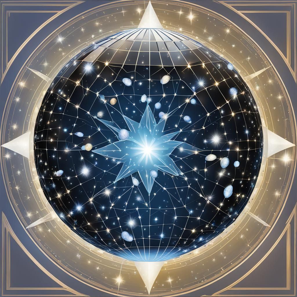 Crystal Ball Reflecting Pleiades Star Cluster