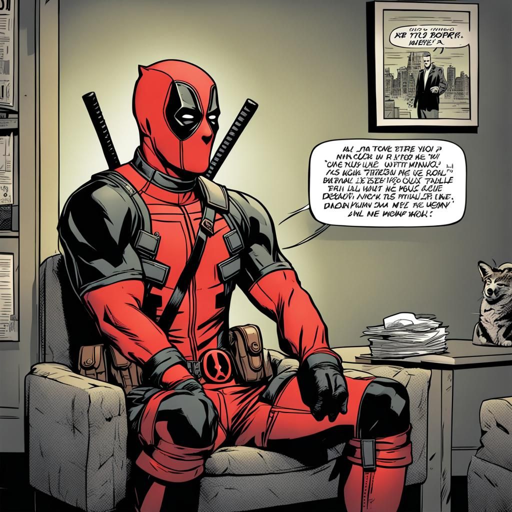 Deadpool in a Modern Noir Comic
