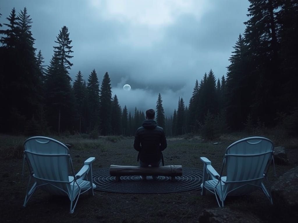 Serene Wilderness Scene in Muted Earth Tones