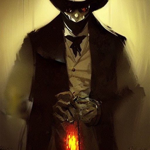 Sinister Jack the Ripper Figure in Shadow