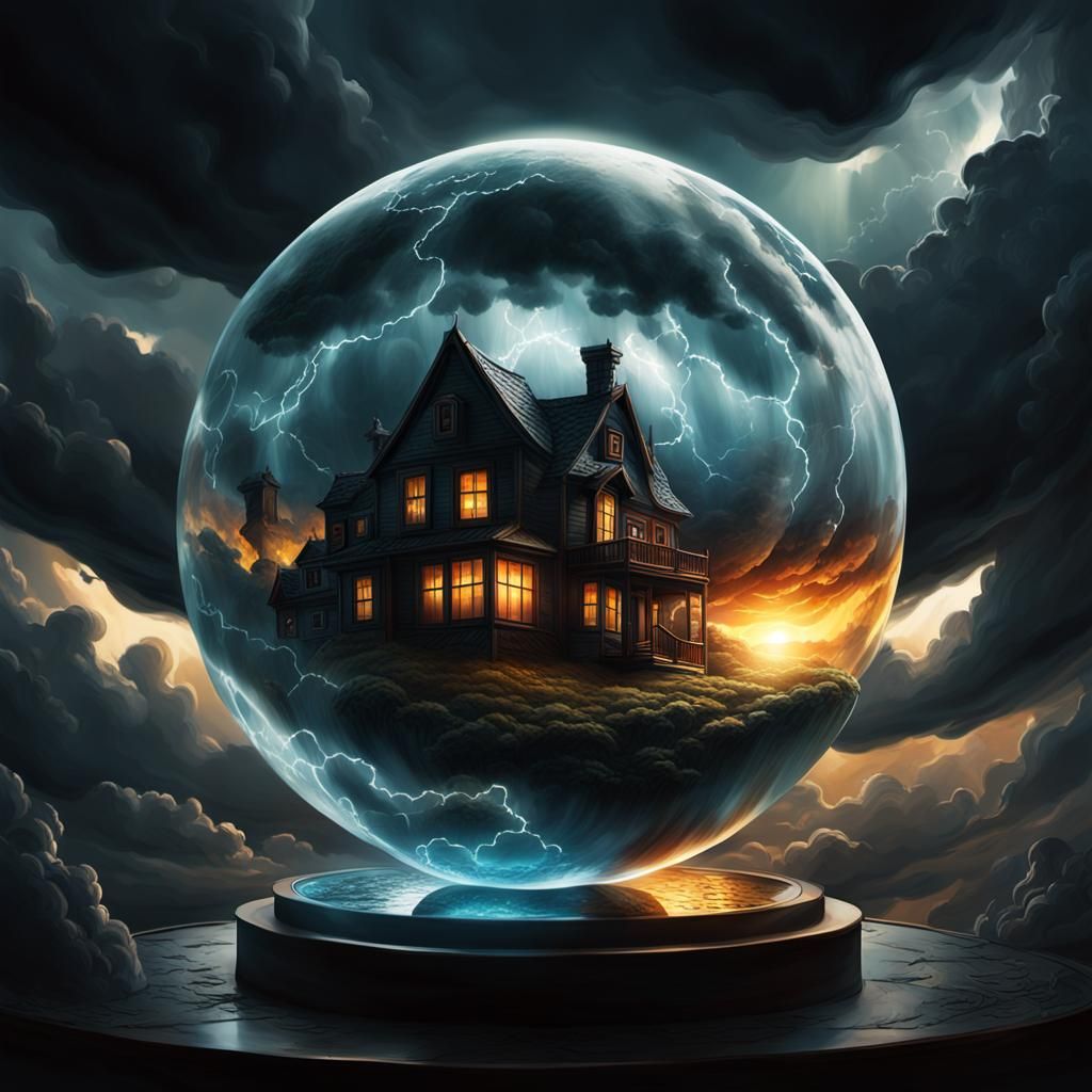 Surreal Nighttime Vision in Dark Fantasy Style