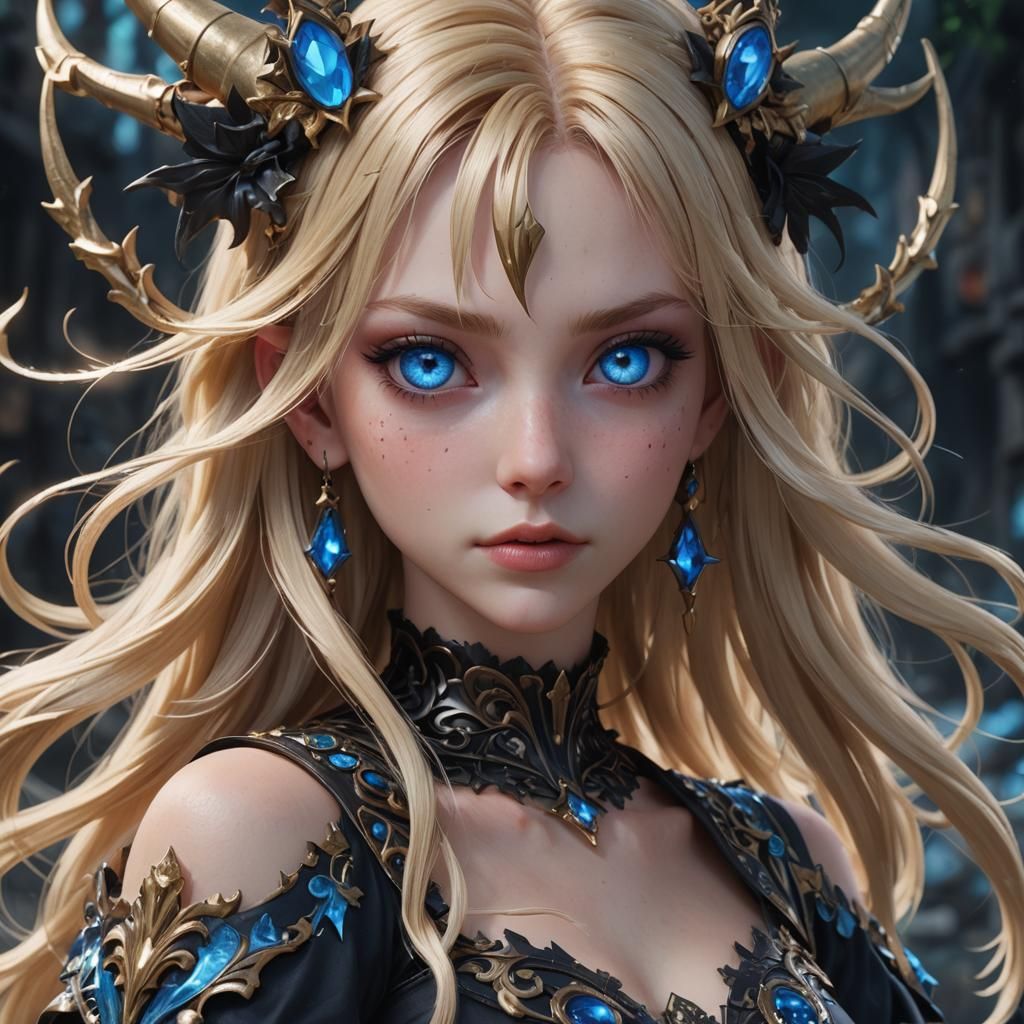 Kuromi Style Girl: Detailed Matte Painting