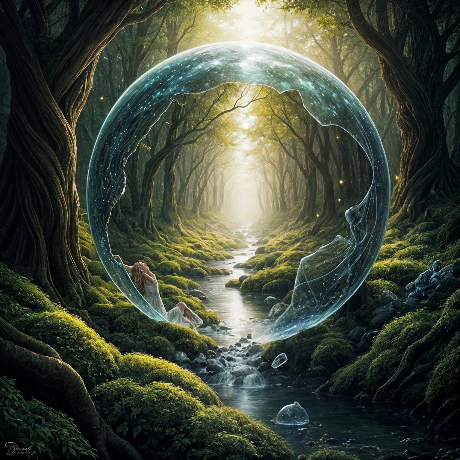 gesprungene Glaskugel