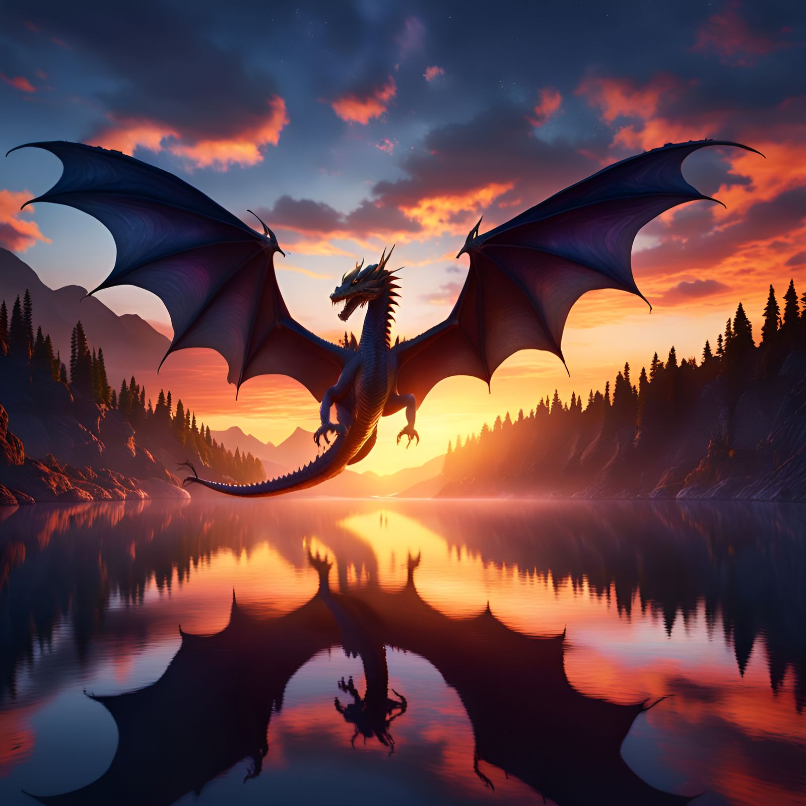 A dragon at dawn