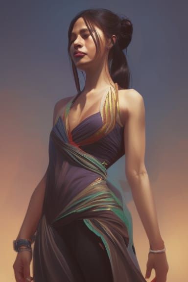 The Philippines Personified as a Woman: Art Nouveau Portrait