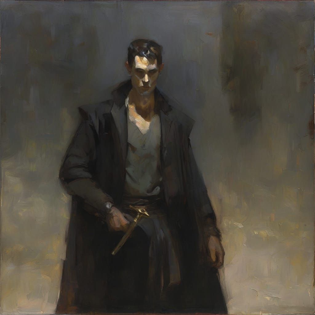 Ethereal Vampire Lord in Dark Fantasy Portrait