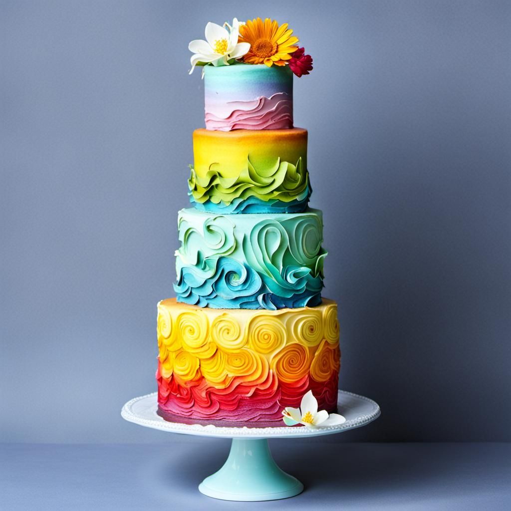 Attractive and Colorful Cake