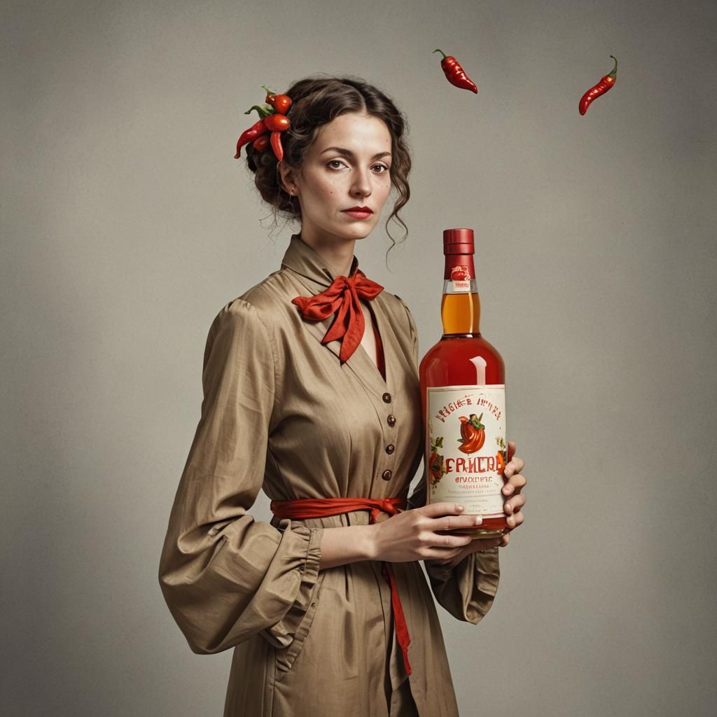 Spiced Honey and Red Pepper Vodka Personification