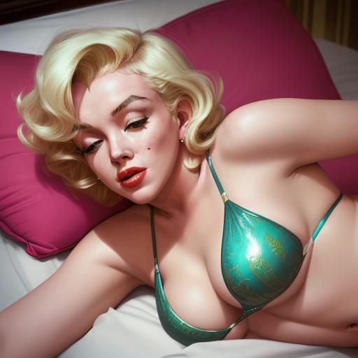 Marilyn Monroe in Bikini: Hyperrealistic Concept Art
