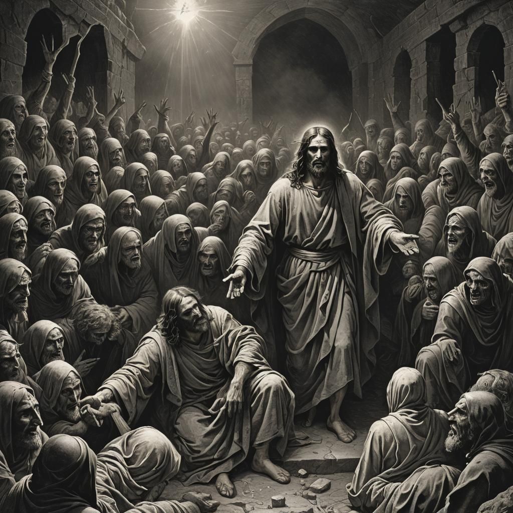 Terrifying Jesus in Horror Style