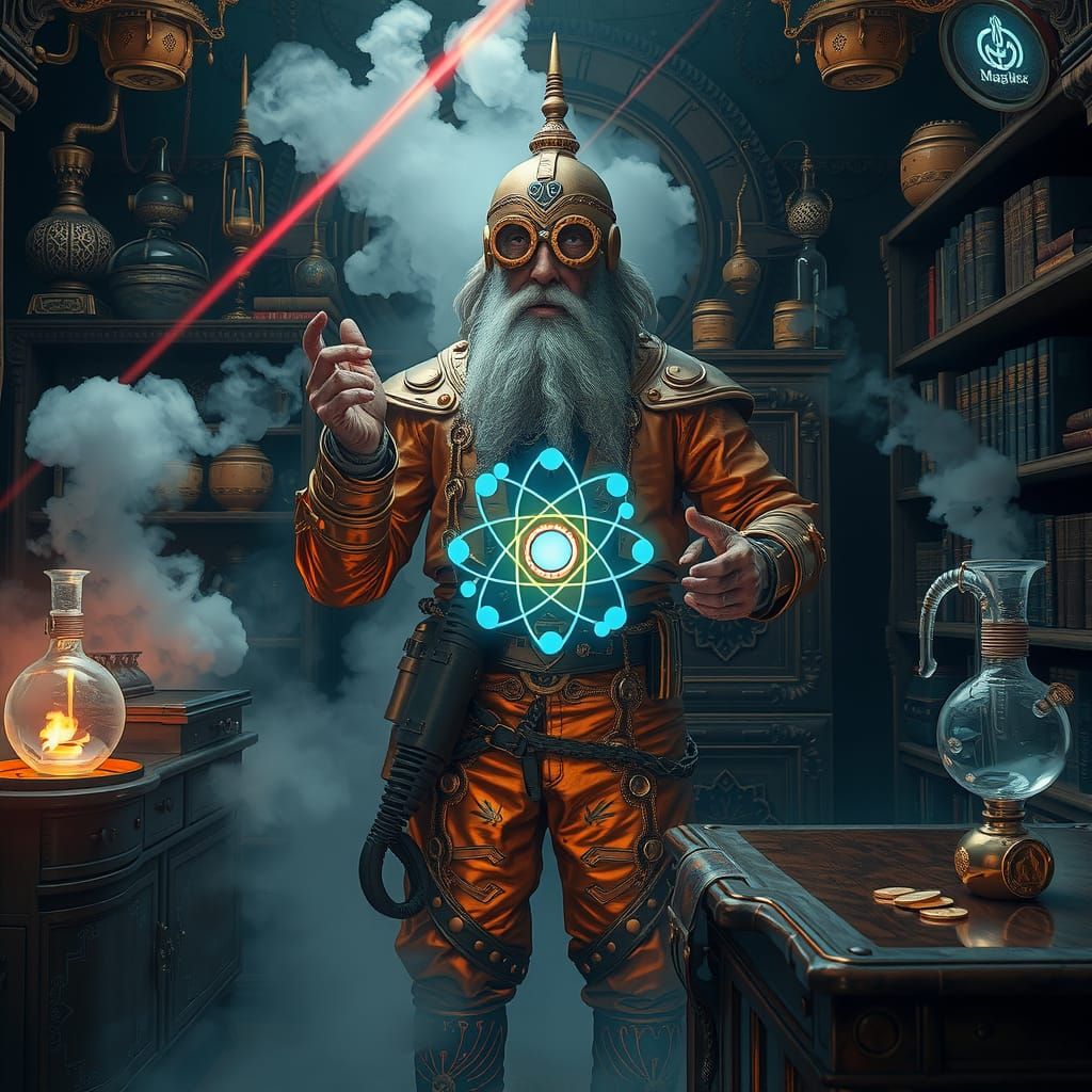 Atompunk Alchemist Harnessing Atomic Technology