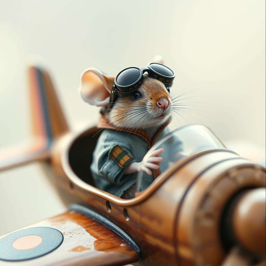 Whimsical Watercolor Biplane Scene