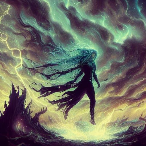 Surreal Queen of Lightning and Thunder Reigns Over Turbulent...