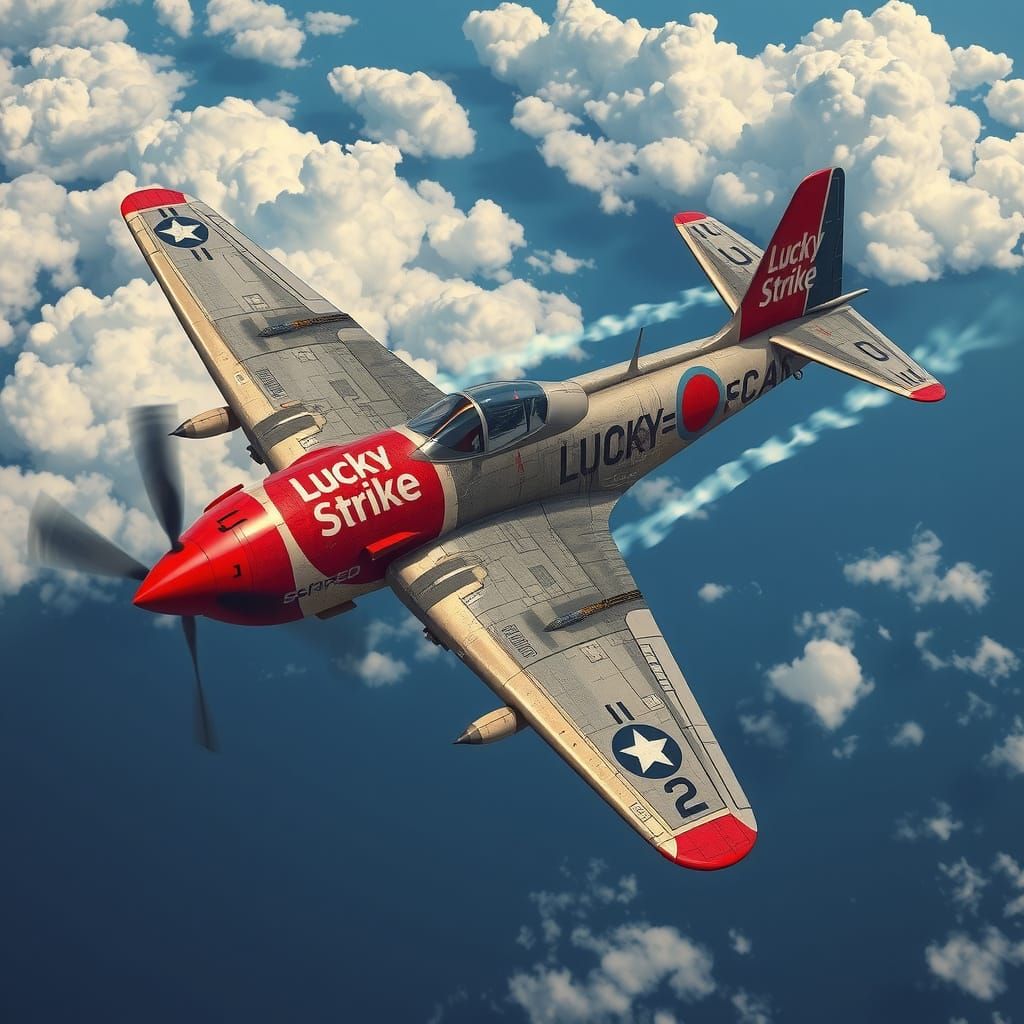 Vintage Futuristic Warplane Soars Through Retro-Futuristic S...