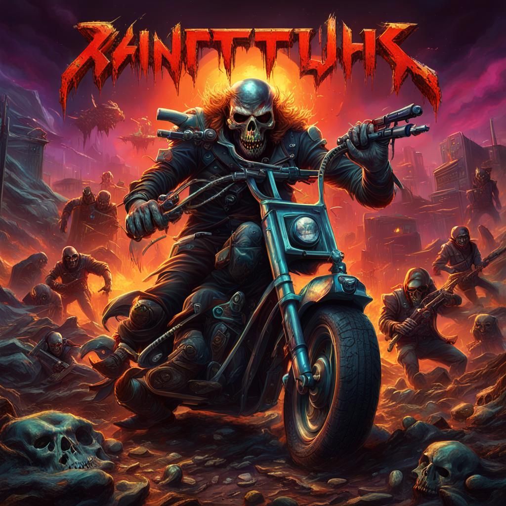 Thrash Metal Album Cover: Battlefield in 80s Style