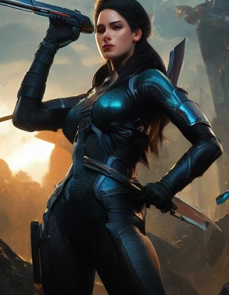 Female Spawn Attack Pose: Hyperdetailed Concept Art