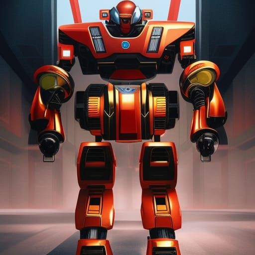 Anime-Style Classical Robot Digital Illustration