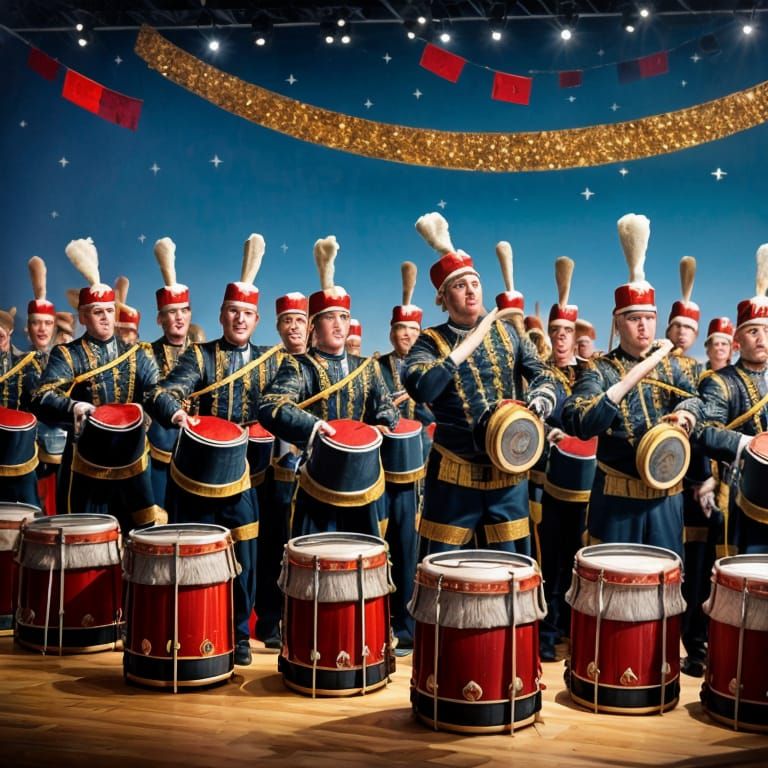 Christmas Drummers Perform Ancient Ceremony