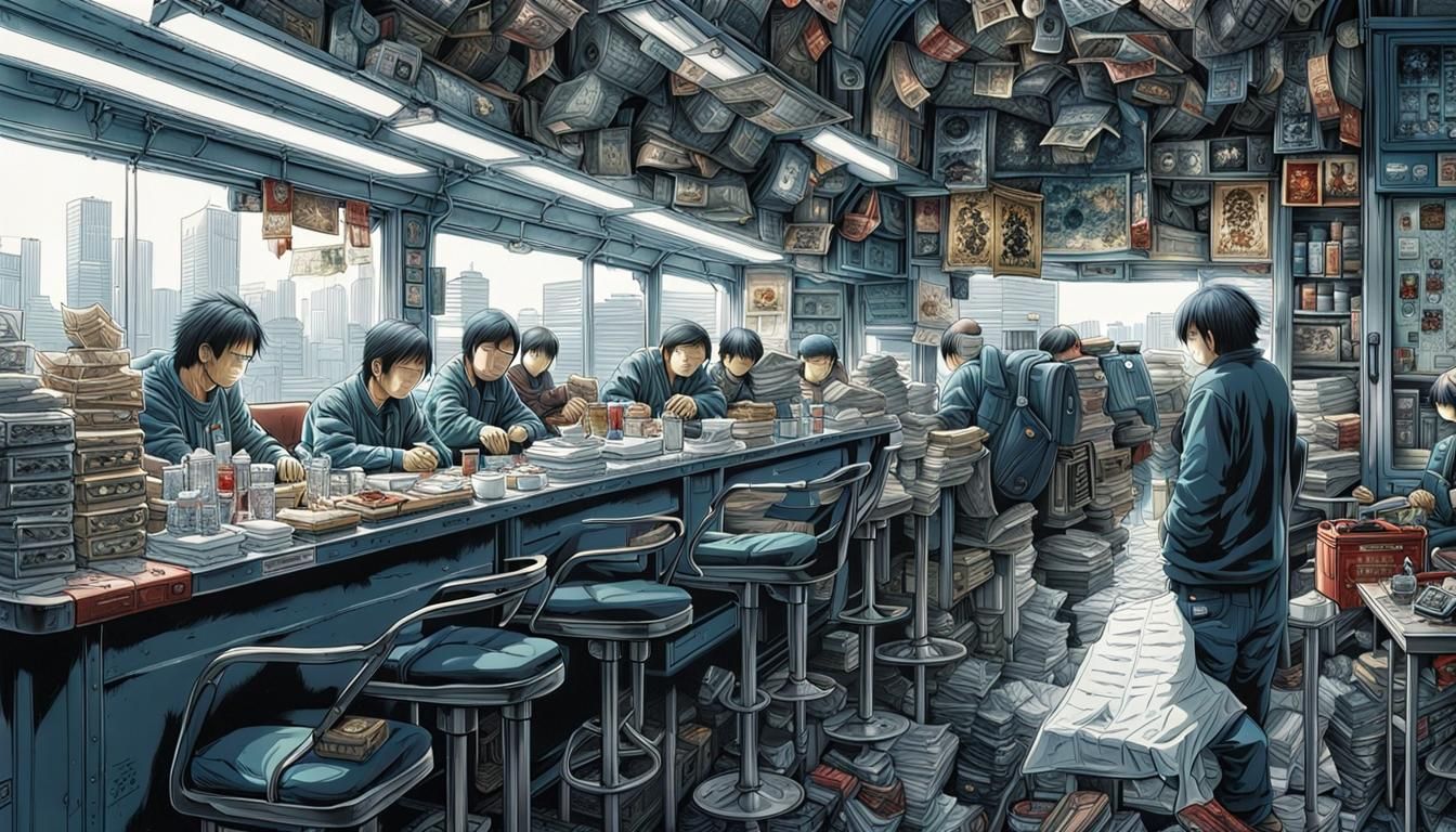 Hyperrealistic Scene in Style of Japanese Animation