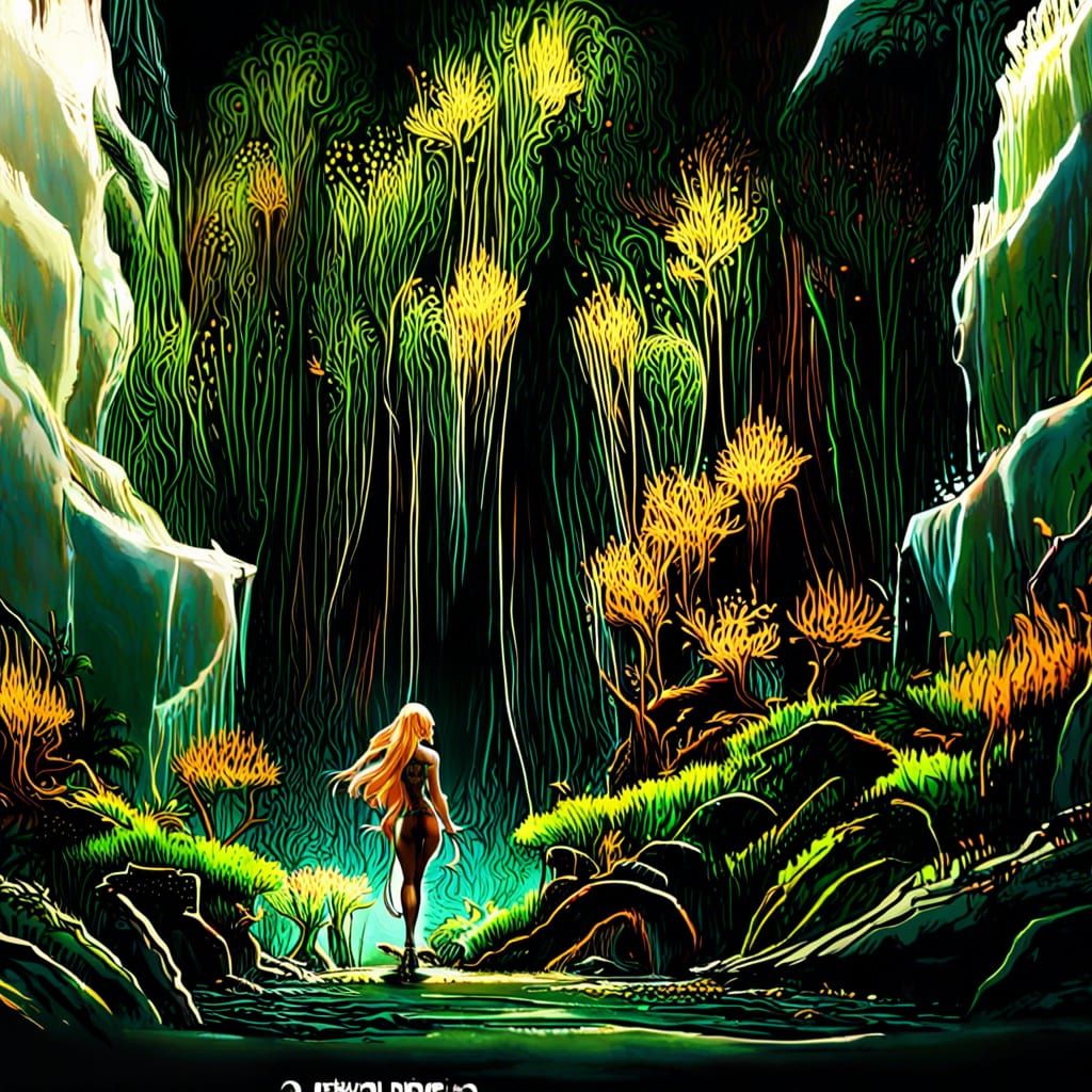 Detailed Forest Fairy in a Fantasy Concept Art