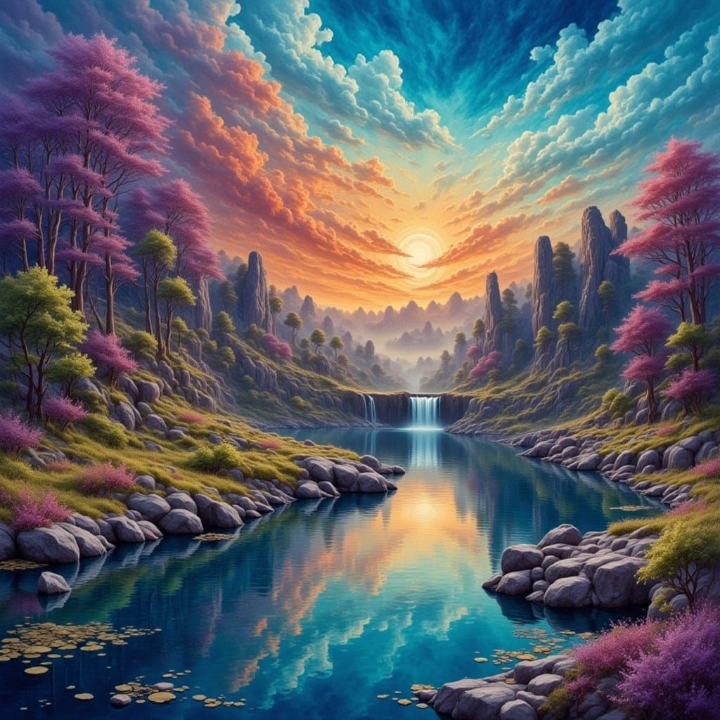 Dog Portrait with Purple Color Palette